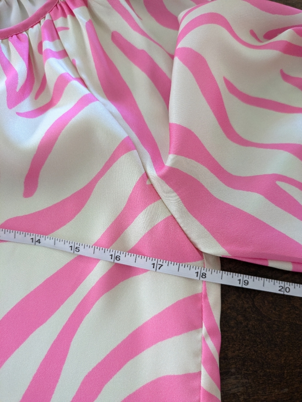 Jade Melody Tam Top Womens XS Pink Cream Lined Blouse 3/4 Sleeves - Picture 8 of 9